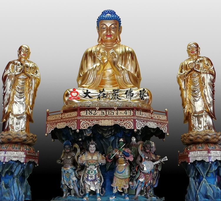 銅雕一佛二弟子佛像價格多少？購買銅雕一佛二弟子佛像要多少錢？